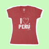 Polo Mujer Cuello V I Love Perú
