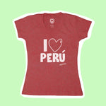 Polo Mujer Cuello V I Love Perú