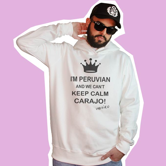 Polera con Capucha Keep Calm Perú (Unisex)