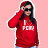 Polera con Capucha I Love Peru (Unisex)